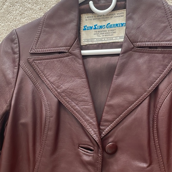 VINTAGE custom made leather jacket from Hong Kong. - Picture 2 of 5